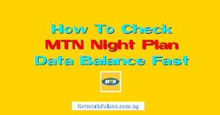 how to check mtn night plan data balance