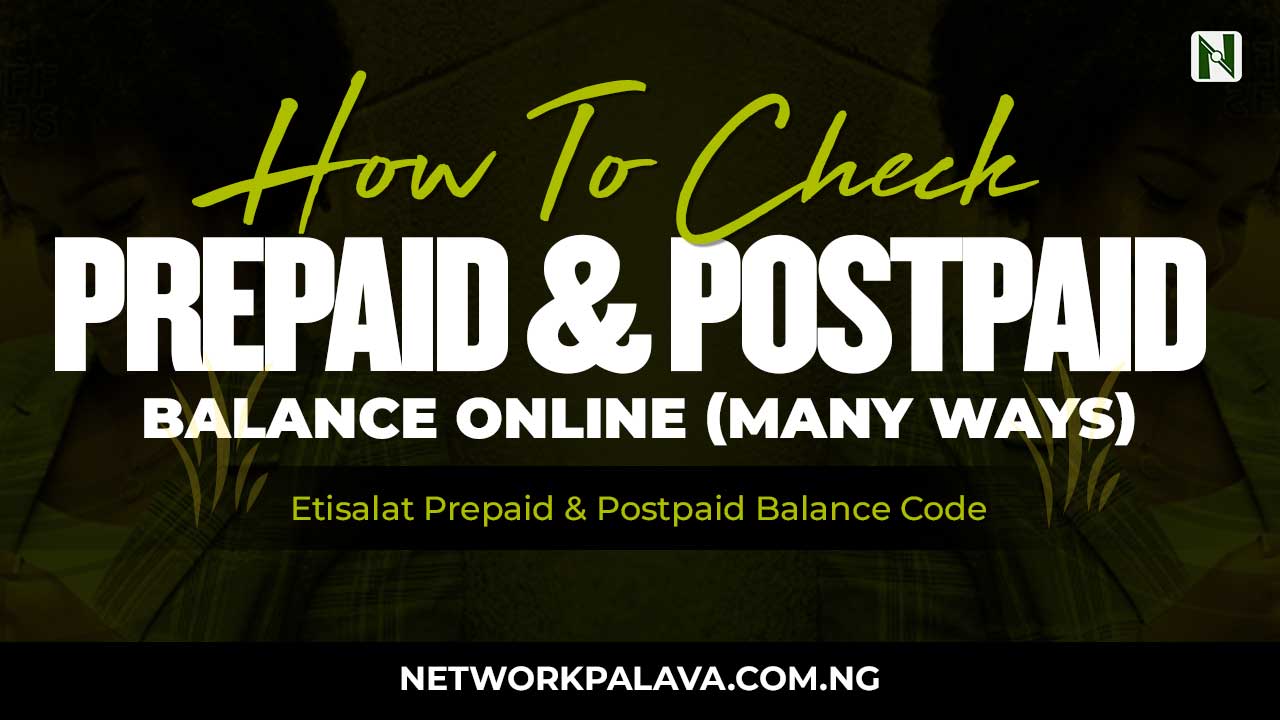 How To Check Etisalat Prepaid Balance Online